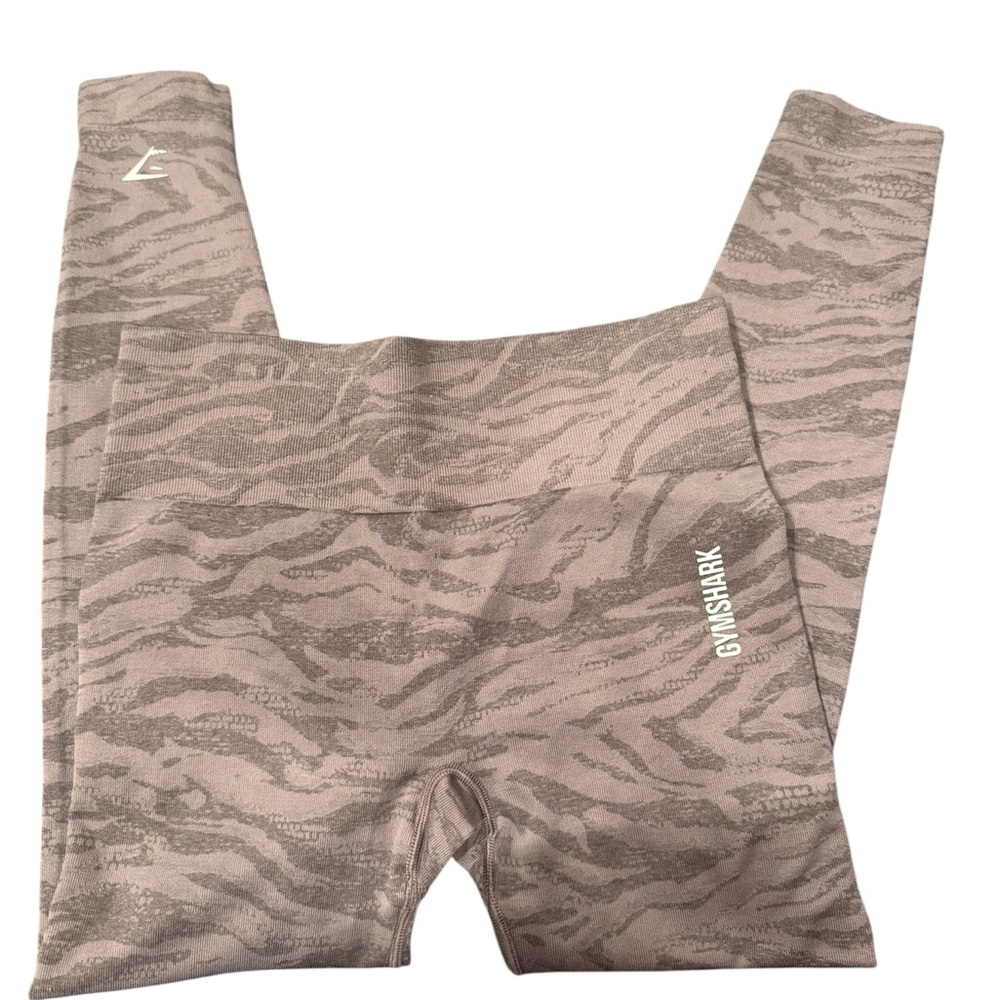Gymshark Taupe Zebra Pattern Leggings
